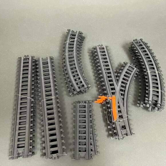 Jakks Pacific Railroad Train Tracks 2013 Gray Replacement Parts Pieces Lot of 29 - Picture 1 of 2